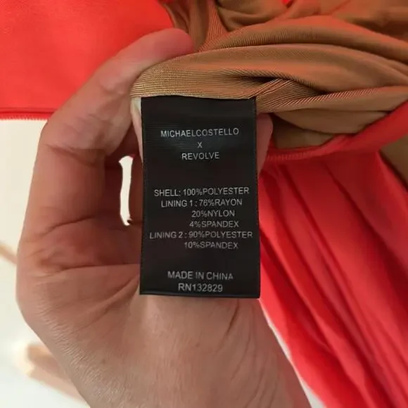Michael Costello x REVOLVE Carrie Gown in Coral - Picture 9 of 9